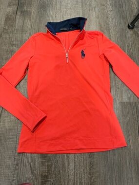Ralph Lauren Red & Navy Polo Golf Half-Zip